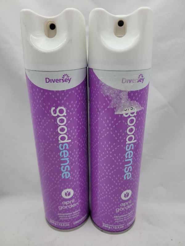 Photo 2 of 2 Pack Diversey Good Sense Air Freshener - Water Based Odor Eliminating Spray - April Garden