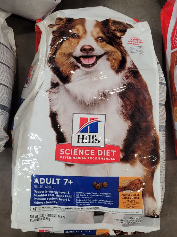 Photo 2 of Hill's Science Diet Dry Dog Food, Adult 7+ for Senior Dogs, Chicken Meal, Barley & Rice Recipe, 33 lb. Bag
Visit the Hill's Science Diet Store