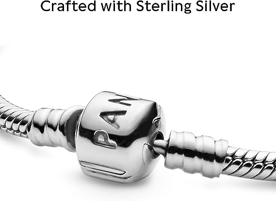 Photo 1 of PANDORA Jewelry Iconic Moments Snake Chain Charm Sterling Silver Bracelet, 6.3"