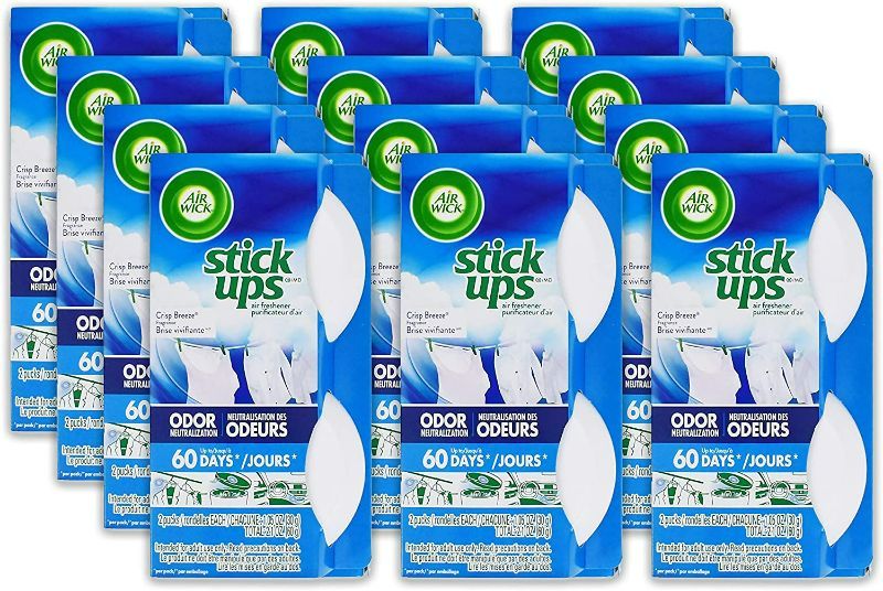 Photo 1 of Air Wick Stick Ups Crisp Breeze Air Freshener, 2 ct (Pack of 12) (Packaging May Vary)