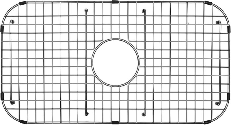 Photo 1 of Serene Valley Sink Bottom Grid 27-1/2" x 14-1/4", Centered Drain with Corner Radius 3-1/2", Sink Grids Stainless Steel