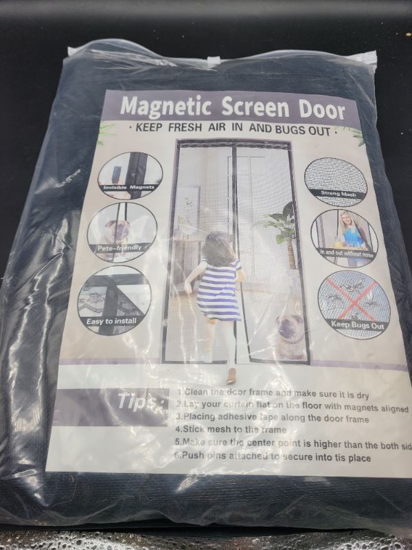 Photo 2 of Magnetic Screen Door Tight Self Closing Magnetic Seal, Heavy Duty, Hands Free, Pet & Kid Friendly Door Mesh Fits Door Size up to 72"x84"
