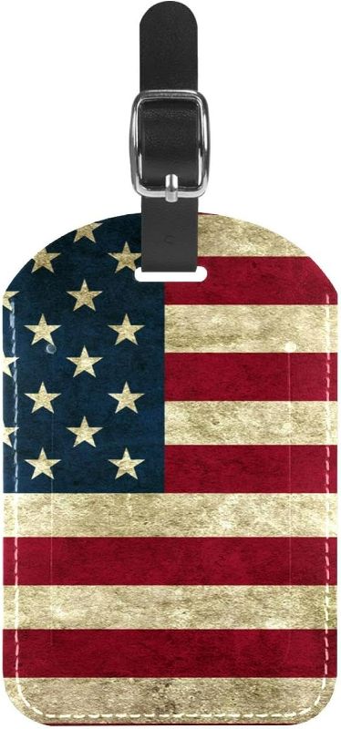 Photo 3 of American Flag items bundle: 1Pcs Luggage Tag PU Leahter Travel Tags,Travel Bag Labels Suitcase Baggage Bag Tags,America Flag, 2 pcs USA Black Map Flag Fender Emblems Forward and Reverse for Cars Trucks, 2 pcs eVerHITCH Texas State Black Flag Metal Auto Fe