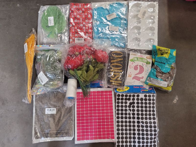 Photo 1 of Assorted Craft Supplies/Party Supplies Bag Lot Bundle - SOLD AS IS
