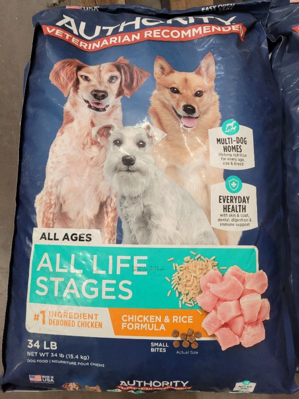 Photo 2 of Authority® Everyday Health All Life Stage Dry Dog Food - Chicken & Rice 34LBS