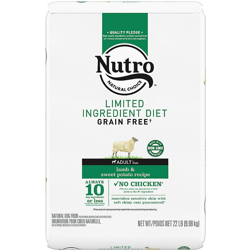 Photo 1 of Nutro Limited Ingredient Diet Adult Dry Dog Food - Grain Free, Lamb & Sweet Potato 22lbs