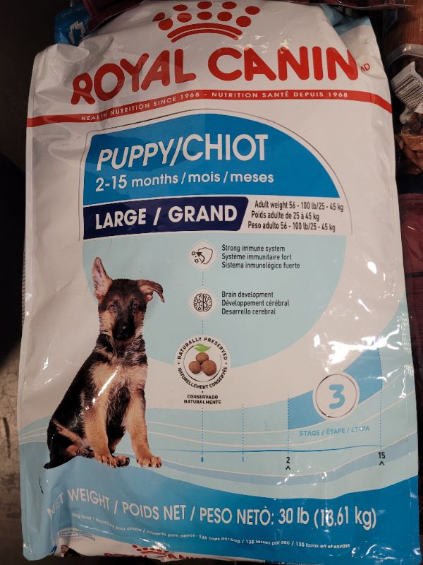 Photo 2 of Royal Canin Size Health Nutrition Large Puppy Dry Dog Food, 30 lb Bag