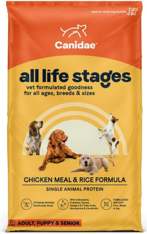 Photo 1 of CANIDAE All Life Stages Chicken Meal & Rice Formula Dry Dog Food 44lbs