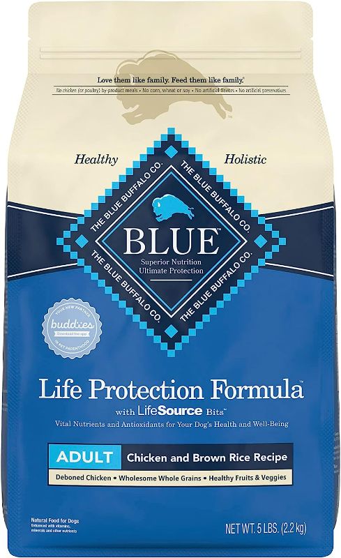 Photo 1 of Blue Buffalo Life Protection Formula Natural Adult Dry Dog Food, Chicken and Brown Rice 5-lb 