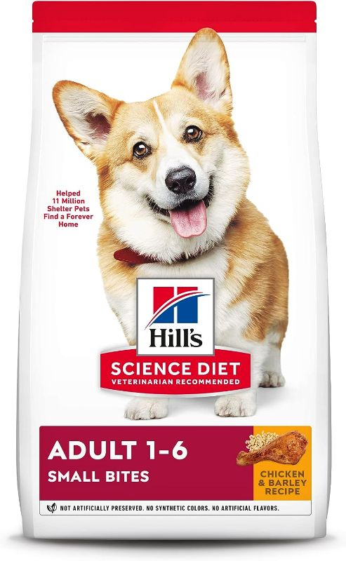Photo 1 of Hill's Science Diet Dry Dog Food, Adult, Small Bites, Chicken & Barley Recipe, 15 lb. Bag