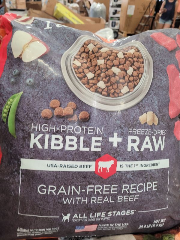 Photo 2 of Instinct Raw Boost Grain Free Dry Dog Food, High Protein Real Beef Kibble + Freeze Dried Raw Dog Food, 20 lb. Bag