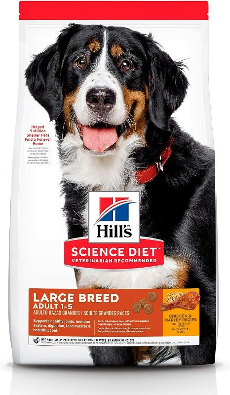 Photo 1 of HILL'S Science Diet Large Breed Adult Dry Dog Food, 35 lbs.Chicken and Barley