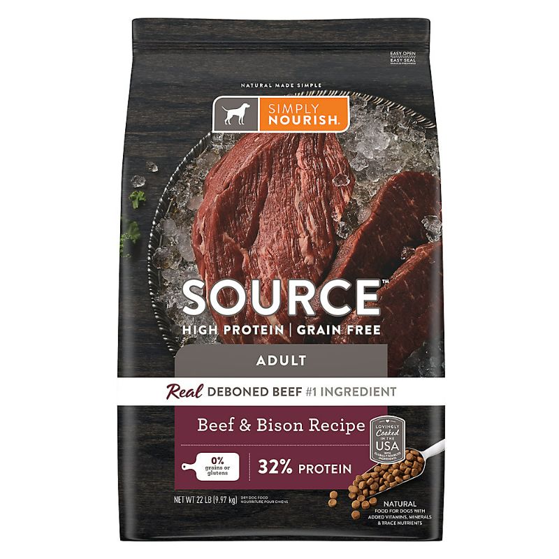 Photo 1 of Simply Nourish® Source Adult Dry Dog Food - Beef & Bison 22lbs