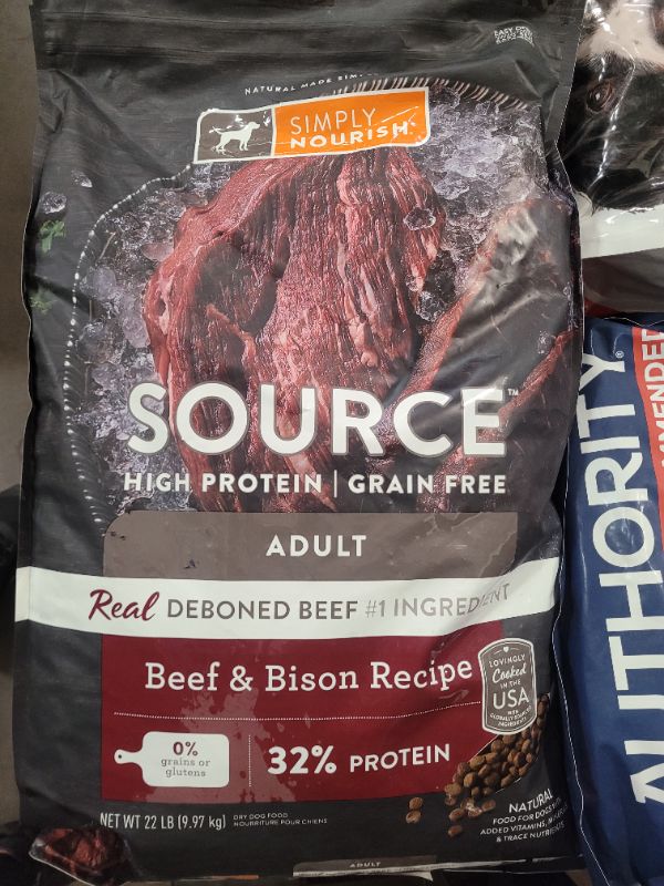 Photo 2 of Simply Nourish® Source Adult Dry Dog Food - Beef & Bison 22lbs