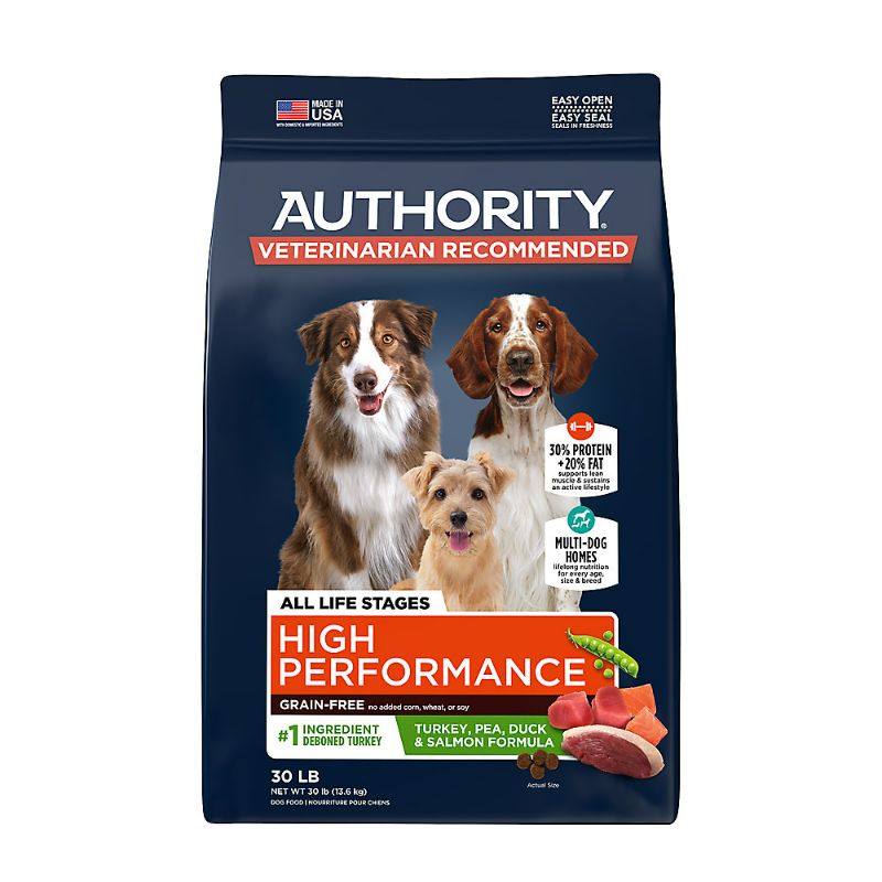 Photo 1 of Authority® Everyday Health High Performance All Life Stage Dry Dog Food - Turkey, Salmon & Duck 30lbs