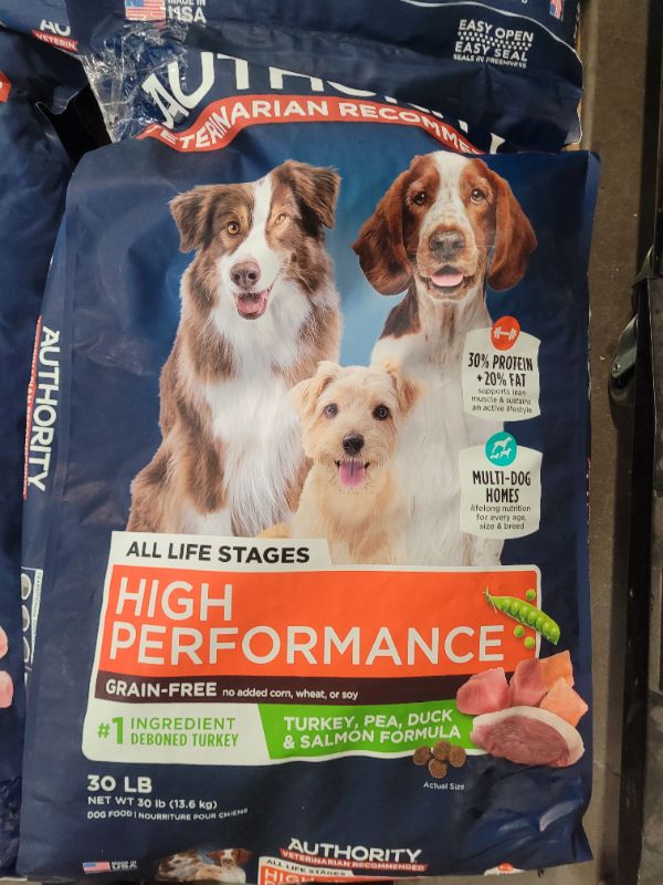 Photo 2 of Authority® Everyday Health High Performance All Life Stage Dry Dog Food - Turkey, Salmon & Duck 30lbs