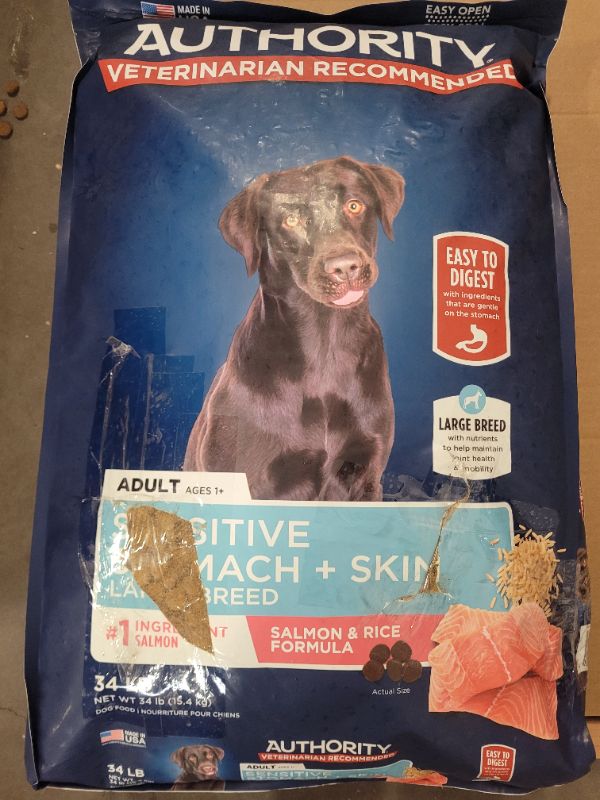 Photo 2 of Authority Sensitive Stomach & Skin Large Breed All Life Stage Dry Dog Food - Salmon 34lbs