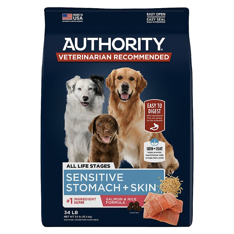 Photo 1 of Authority® Sensitive Stomach & Skin All Life Stage Dry Dog Food - Salmon 34lbs