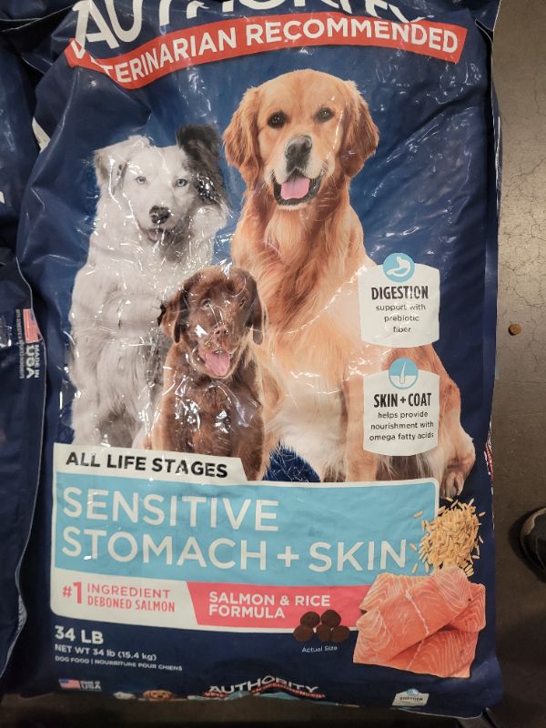 Photo 2 of Authority® Sensitive Stomach & Skin All Life Stage Dry Dog Food - Salmon 34lbs