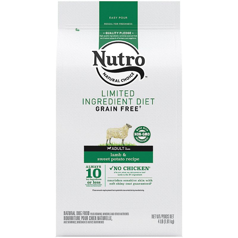 Photo 1 of Nutro Limited Ingredient Diet Adult Dry Dog Food - Grain Free, Lamb & Sweet Potato 4lbs