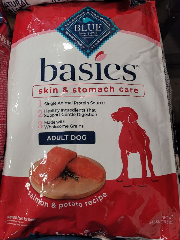 Photo 2 of Blue Buffalo Basics Skin & Stomach Care, Natural Adult Dry Dog Food, Salmon & Potato 24-lb