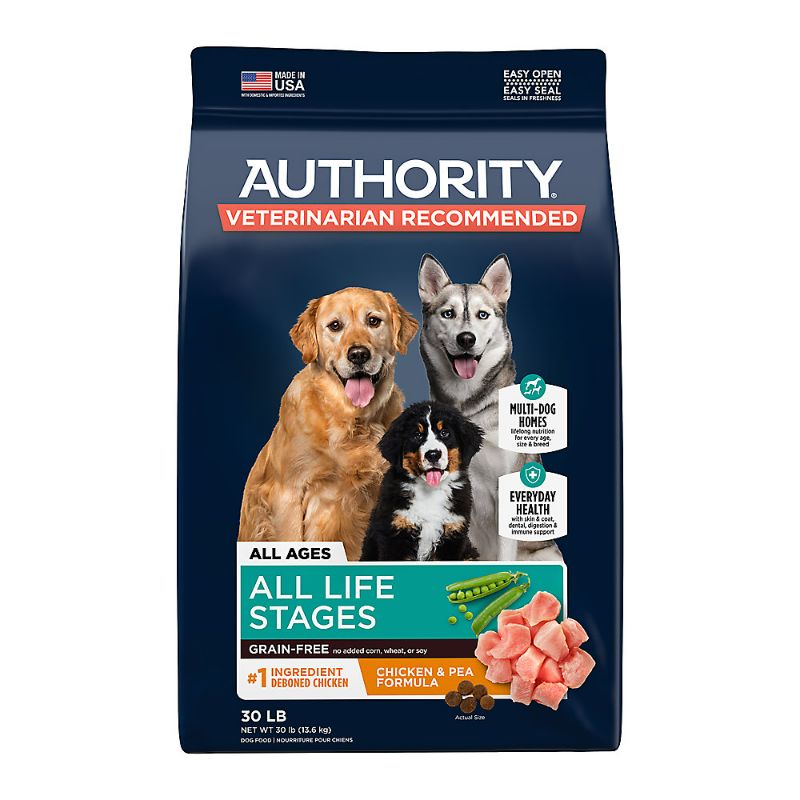 Photo 1 of Authority® Everyday Health All Life Stage Dry Dog Food - Grain Free, Chicken & Pea 30lbs