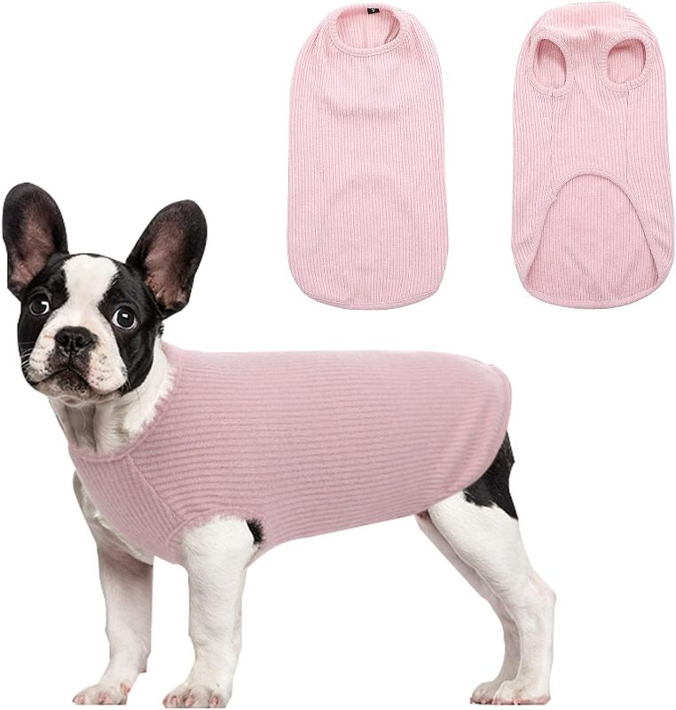 Photo 1 of (XXL) Knitted Dog Pet T-Shirts Autumn, Sleeveless Soft Doggy Cat Shirts Vest Apparel, Puppy Tee Shirt Outfit, Basic Clothes Blank Tank Top Pullover for Small Medium Large Kitten Boy Girl