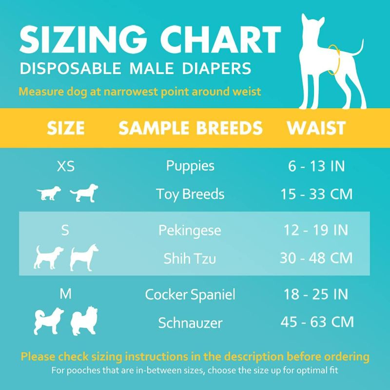 Photo 2 of MEDIUM Dsoft Male Dog Diapers with Super Absorbent Core Disposable Puppy Diapers with Edges Leak Protection Adjustable Pet Wraps for Male Dogs