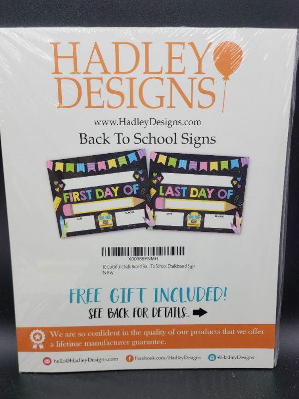 Photo 3 of 10 Cardstock Colorful Back to School Signs First and Last Day of School Signs for Kids First Day of School Board - 1st Day of School Chalkboard Sign First Day of School, Back to School Board Sign