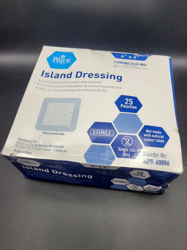 Photo 2 of Medpride 6” x 6” Bordered Gauze-Island Dressing| 25 Pack-Individually Packed Pouches| Wound Dressing with Adhesive, Breathable Borders| Sterile & Highly Absorbent| Latex-Free: Industrial & Scientific