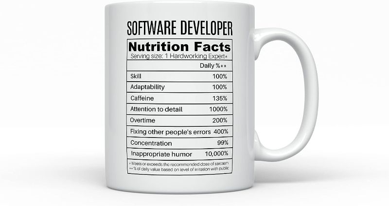 Photo 1 of Coder Nutritional Facts Coffee Mug, Best Graduate gifts for men or women, Job Presents Tea cup