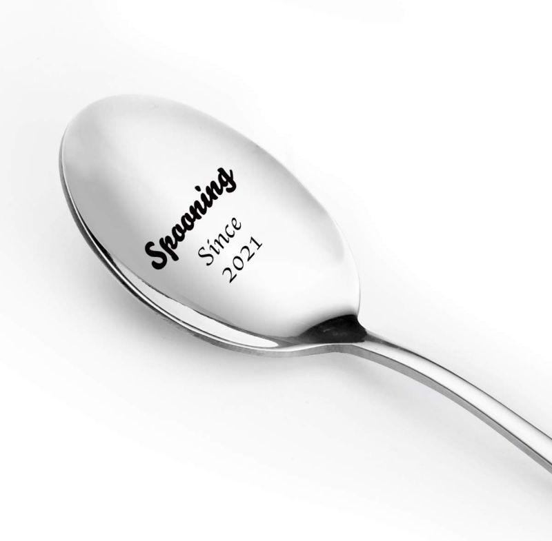 Photo 1 of Funny Coffee Spoon Engraved Stainless Steel for Women Men Coffee Tea Lover, Gifts for Girlfriend Wife Husband Boyfriend,