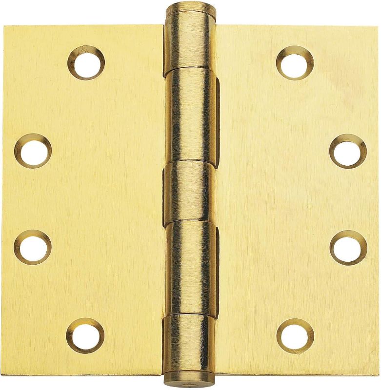 Photo 2 of Global Door Controls 4 in. x 4 in. Satin Brass Plain Bearing Steel Hinge - Set of 2
towel bar post (one pair)
