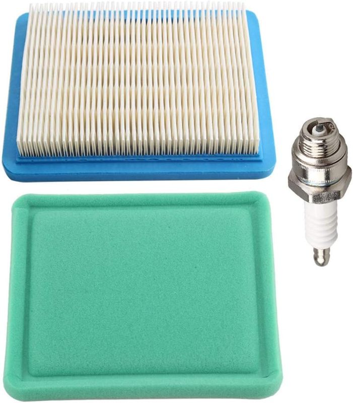 Photo 1 of Butom 491588S 491588 Air Filter + 493537S 493537 Pre-cleaner for Briggs and Stratton engines w/Spark Plug
