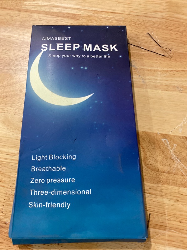 Photo 1 of Aimasbest sleep mask light blocking breathable zero pressure three dimensional skin friendly
