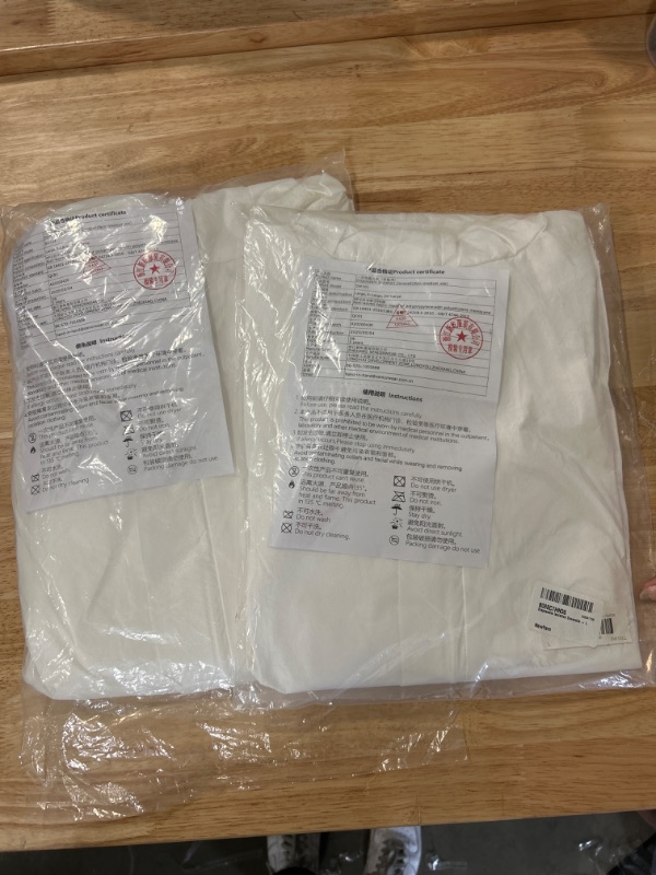 Photo 2 of (2 Pack) GCOCL Disposable Isolation Coveralls - L