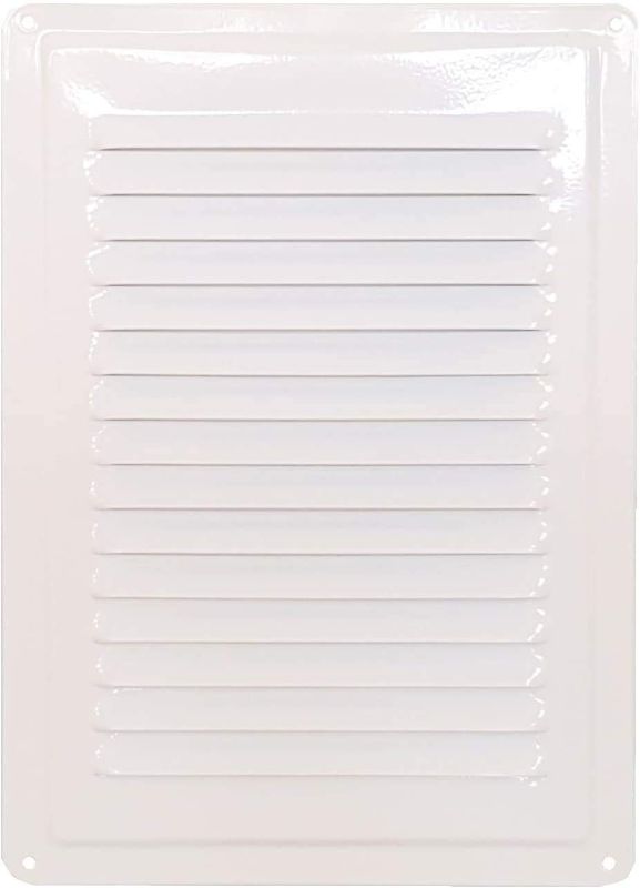 Photo 1 of 2 pack HVAC Metal Air Vent in White Color Powder Coated in RAL 9016, White Metal Ventilation Grille, Outdoor White Metal Ventilation Grille. (7'' x 9.8'' (180 x 250 mm)