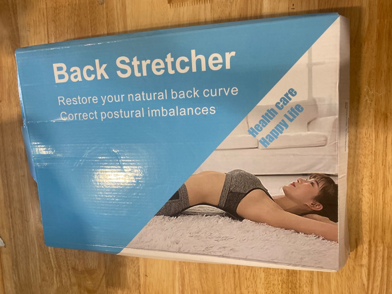 Photo 2 of Back Stretcher for Lower Back Pain Relief, 3 Level Adjustable Lumbar Back Cracker Board, Back Cracking/Massager Device for Scoliosis, Spine Decompression, Upper & Lower Back Support
