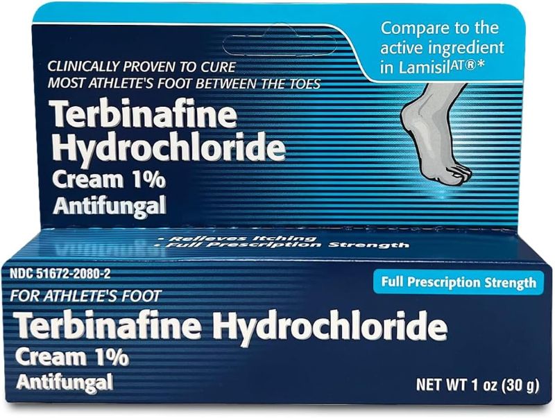 Photo 2 of Terbinafine Antifungal Cream Hydrochloride 1% Full Strength 1 oz, 2 Pack,
