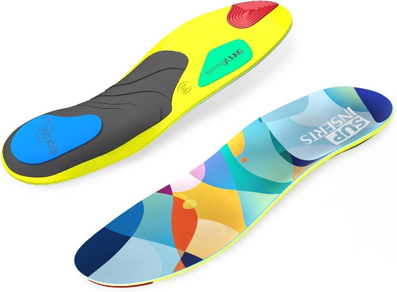 Photo 2 of Supinserts Shoe Insoles for Men,Professional Sports Insoles with Shock Absorption Pad for Running,Anti Slip Comfort Walking Insoles with Memory Foam for Standing All Day,Insoles for Boots,Sneakers
