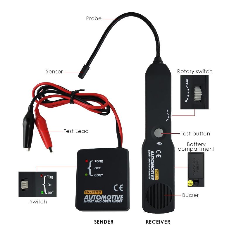 Photo 1 of Automotive Circuit Tester Tracer Wire Short Circuit Finder DC 42V Circuit Breaker Tracker Short and Open Finder Detector Probe Car Diagnostic Tools