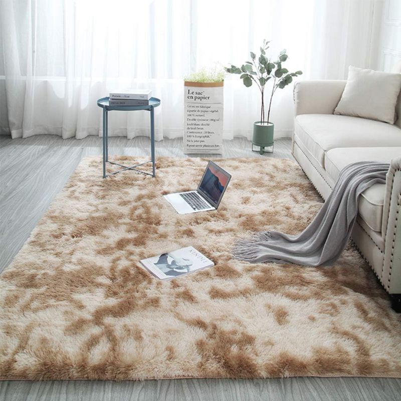 Photo 1 of 47 Width 72.5 for Length Khaki Faux Sheepskin Fur Area Rugs Tie-dye Gradient Carpet Faux Sheepskin Fur Chair Couch Cover Area Rug 