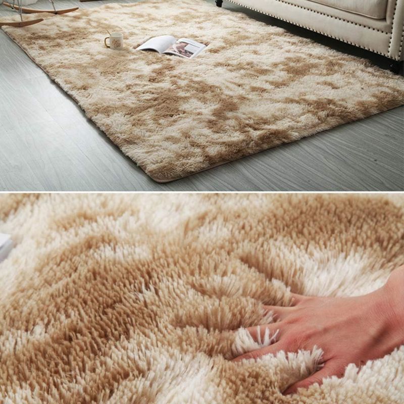 Photo 3 of 47 Width 72.5 for Length Khaki Faux Sheepskin Fur Area Rugs Tie-dye Gradient Carpet Faux Sheepskin Fur Chair Couch Cover Area Rug 