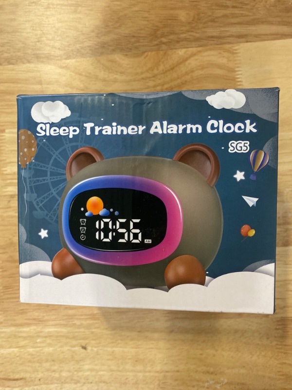 Photo 2 of Kids Alarm Clock With Sleep Sound Machine, Night Light And Sleep Trainer 