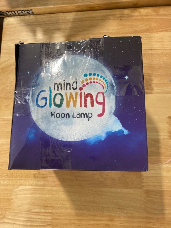 Photo 2 of Mind-Glowing Moon Lamp - 3D Moon Night Light for Kids Bedroom - 16 Color LED Moon Ball for Space Decor - Magical Globe Nightlight with Stand, Touch/Remote - Cool Gifts for Girls & Boys (4.7 inch)