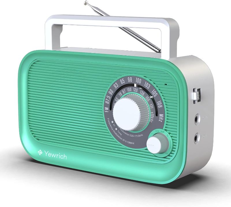 Photo 1 of Portable AM/FM Radio with Bluetooth, Battery Operated Transistor Analog Radio or AC Powered with Best Reception, Big and Precise Tuning Knob Large Bluetooth Speaker Easy to Use Suit for Home Cafe