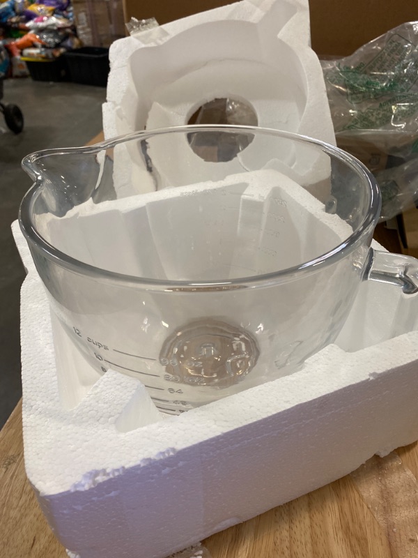 Photo 4 of Glass Bowl Compatible With KITCHENAID 4.5/5 QT Tilt-Head Stand Mixer,with Measurement Markings,Allows Placing it in the Microwave and Refrigeratr