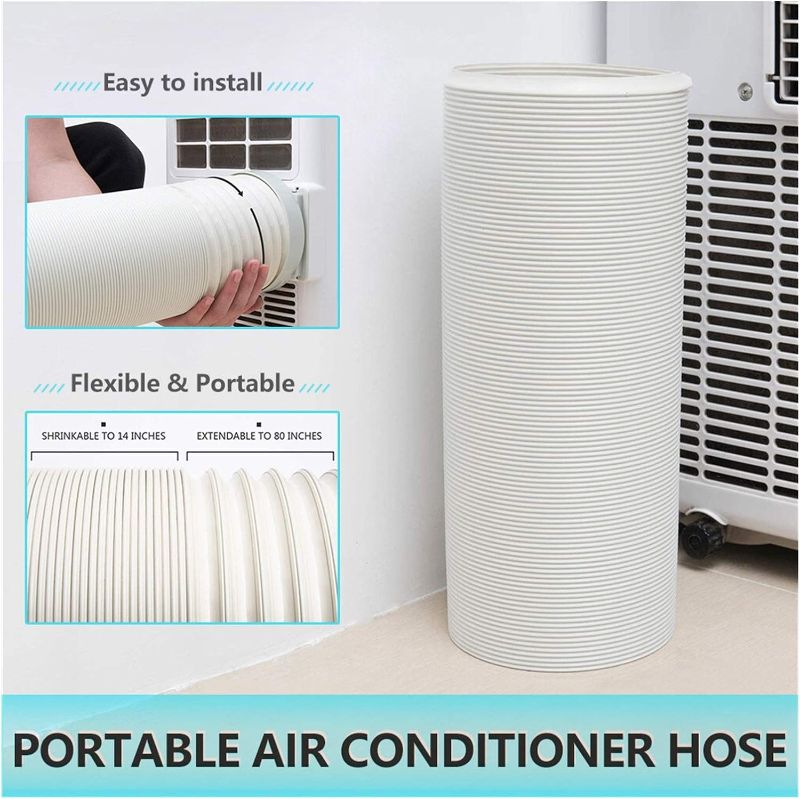 Photo 5 of SXCLS Exhaust Hose Air Conditioner Hose 1.5M/2M Flexible Air Conditioner Exhaust Pipe Portable Air Conditioner Hose 15MM Diameter with Clockwise Thread D3 (Diameter : 15mm, Height : 2m)