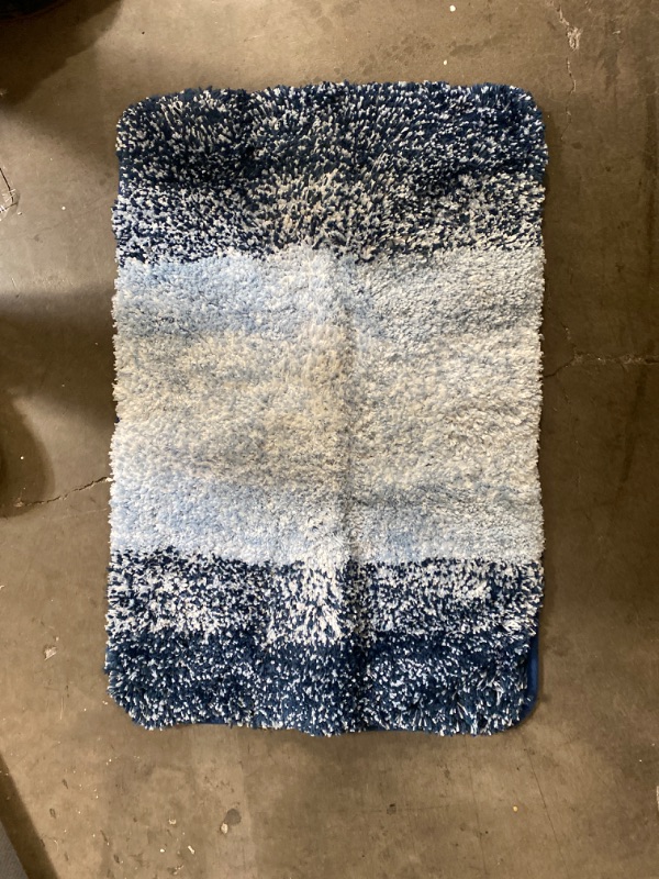 Photo 1 of Olanly Luxury Bathroom Rug Blue Ombre  Soft