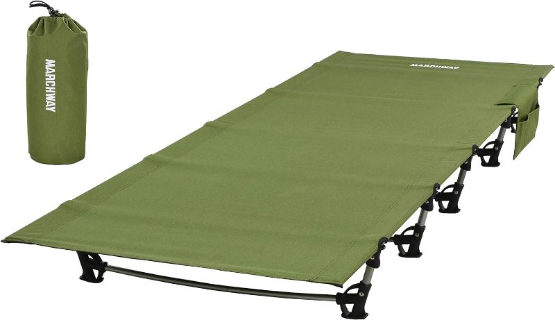 Photo 1 of MARCHWAY Ultralight Folding Tent Camping Cot Bed, Portable Compact for Outdoor Travel, Base Camp, Hiking, Mountaineering, Lightweight Backpacking (Army Green)